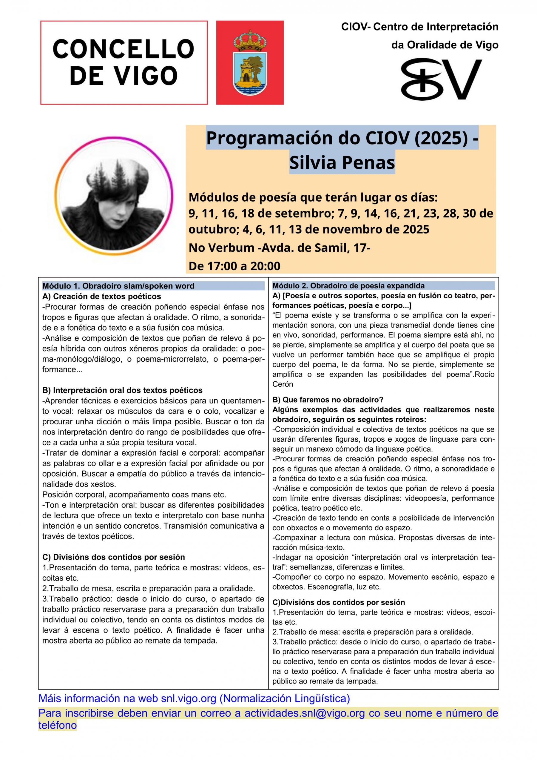 Cartel dos módulos